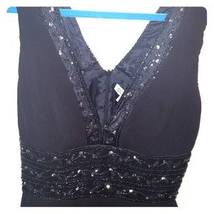 Long black haltertop dress